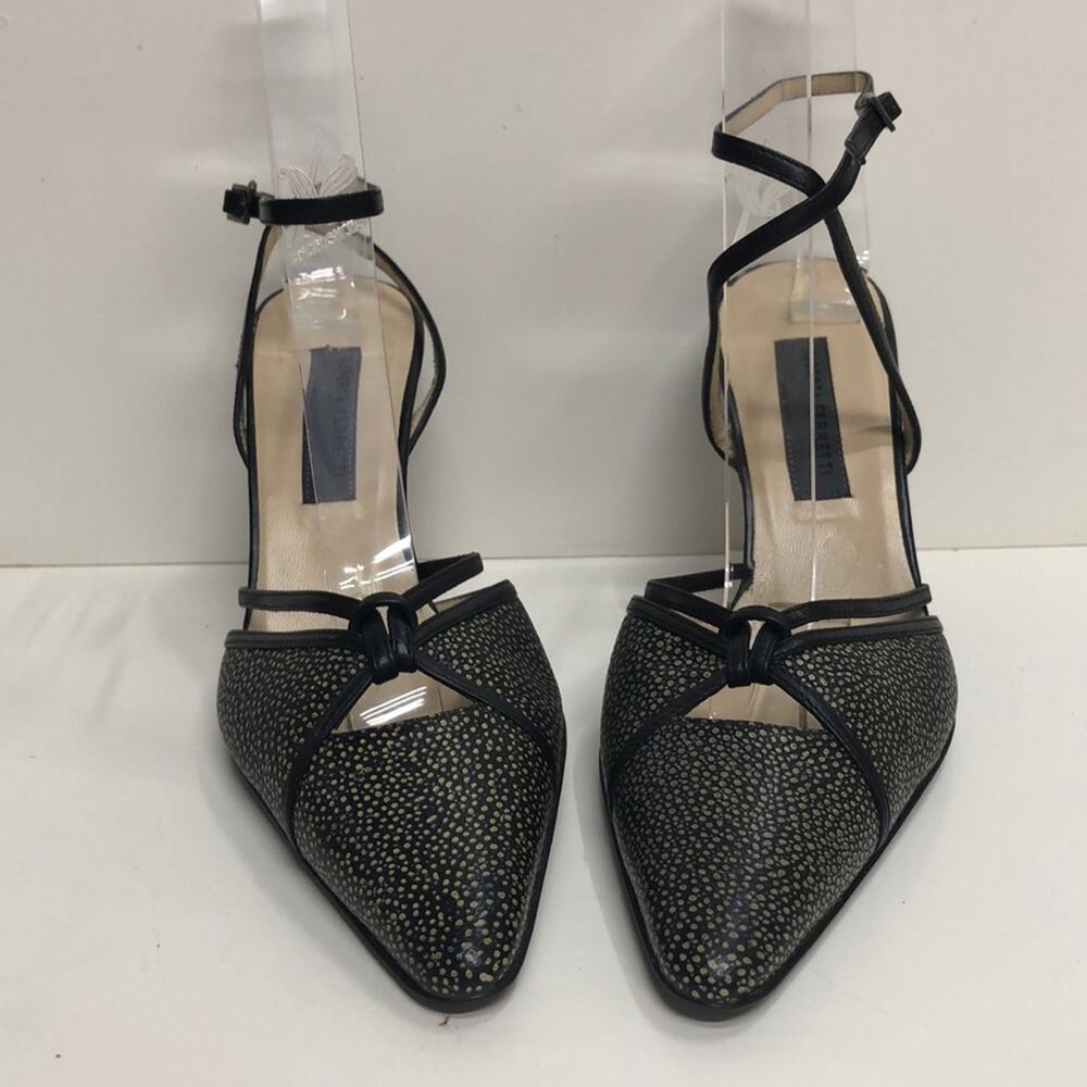 Alberta Feretti Made in Italy Black wGold Pump